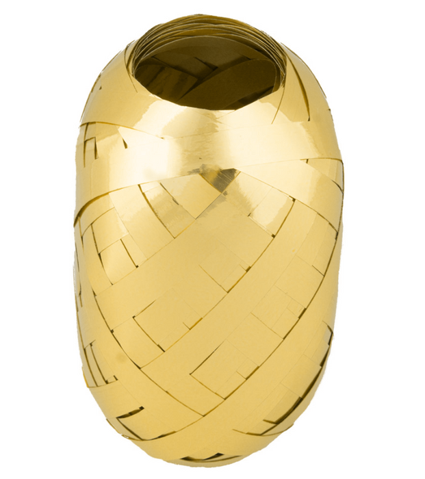 Wstążka plastikowa błyszcząca "jajko" 5mm x 10m ZŁOTA