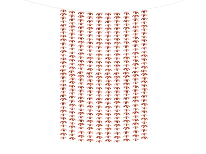 Kurtyna - Kwiatki, różowe złoto, 100x210cm