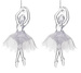 Zawieszki na choinkę bombki baletnice 2 szt.
