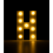 Świecąca Litera LED "H" Light Letter, drewniana biała 17x12 cm