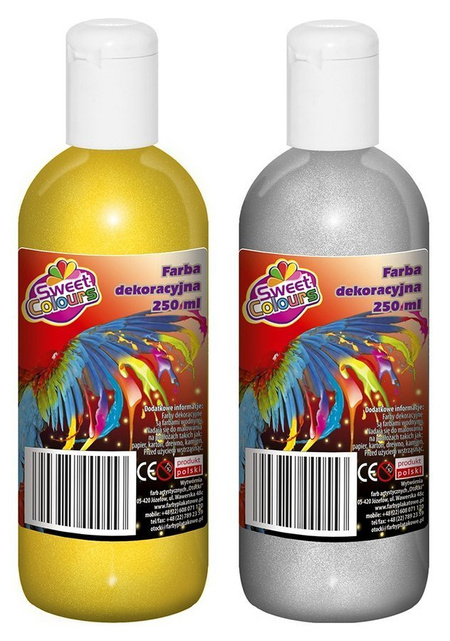 Farba plakatowa metaliczna złota srebrna OTOCKI 250ml