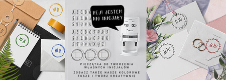 Pieczątka samotuszująca NIO Inicjały - ozdobne