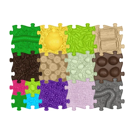 Mata ortopedyczna  podłogowa sensoryczna zestaw 11+ 4 mini