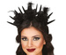 Opaska na głowę, tiara czarne kwiaty Guirca