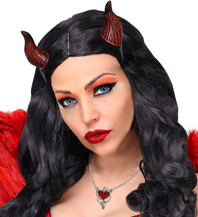 Naszyjnik srebrny serce diablicy Halloween