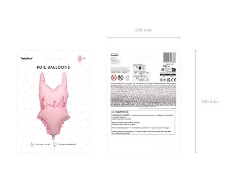 Balon foliowy STRÓJ KĄPIELOWY Bride wieczór panieński 46 x 76 cm