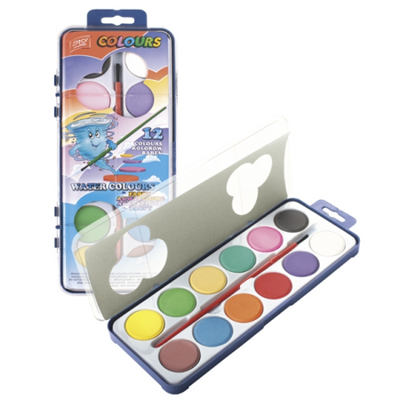 Farby akwarelowe 12 kolorów Akwarele Easy