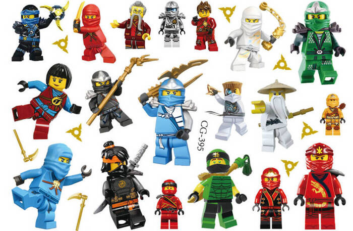 Tatuaże zmywalne wodne LEGO Ninjago
