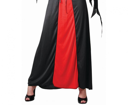 Wampirzyca czerwono czarna sukienka i kołnierz