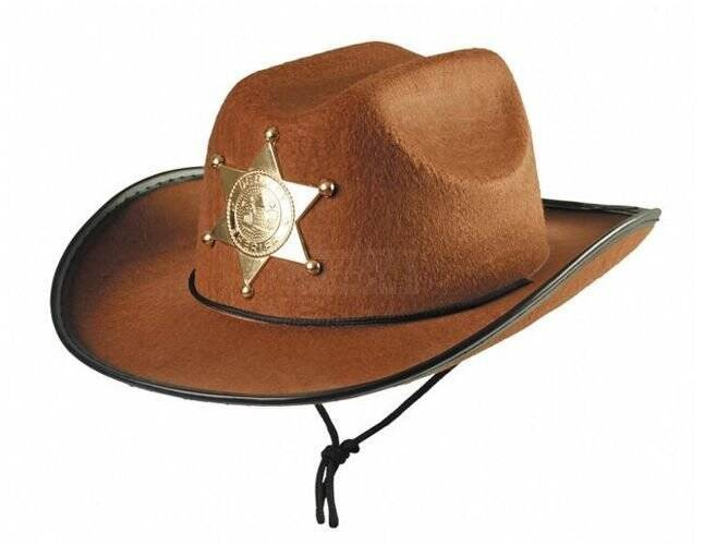 Kapelusz Szeryfa ze złotą gwiazdą