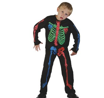 Szkielet Szkieletor kolorowy strój dla dzieci