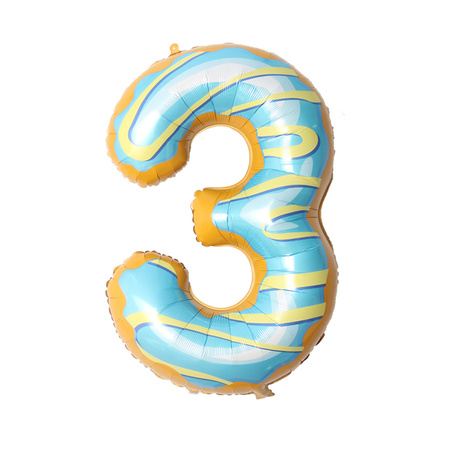 Balon foliowy CYFRA ciasteczko donut 40" 85 cm