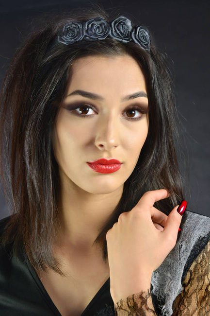 Strój dla dorosłych Czarna dama Wiedźma