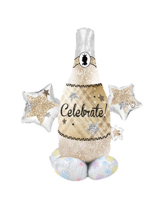Szampan Celebrate balon foliowy stojący 83x94 cm Sylwester urodziny