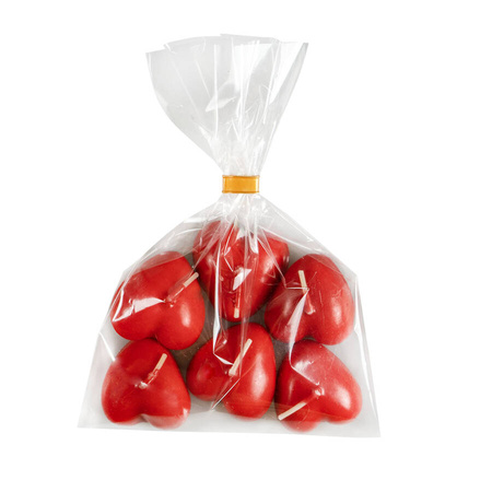 Świeczki pływające serca czerwone 6 szt.