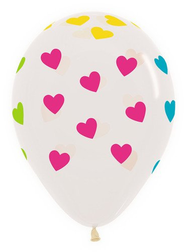 Balony Sempertex Neonowe Serca 12 cali 50 szt.