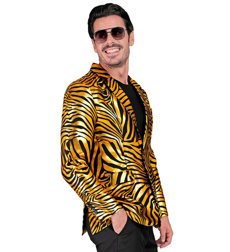 Marynarka męska złota Zebra imprezowa