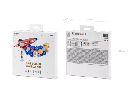 Girlanda balonowa KOSMOS rakieta Zestaw