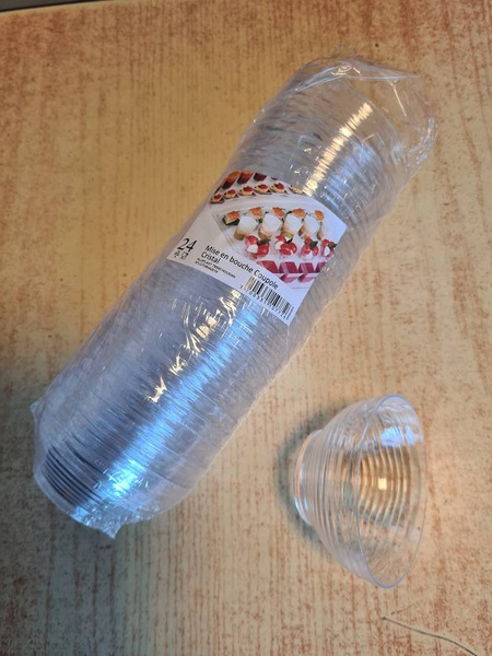 Miseczki na przekąski desery pucharki plastikowe 80ml 24 szt.