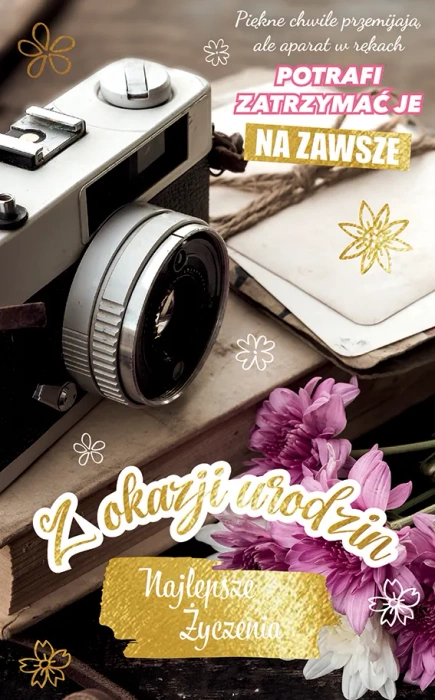 Kartka urodzinowa dla fotografa