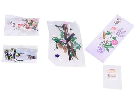 Zestaw klocków Bukiet kwiatów fioletowo różowych 547 elementów