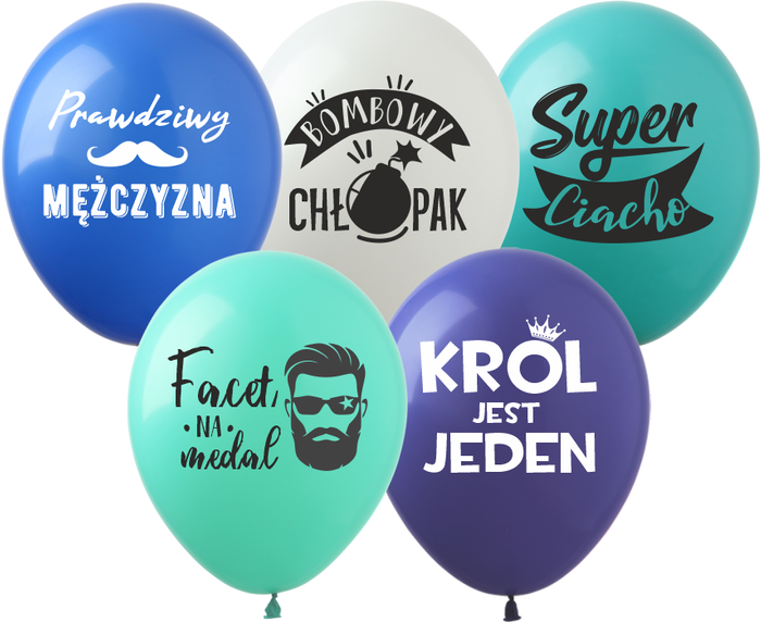DLA MĘŻCZYZNY balon gumowy z nadrukiem 1 szt.