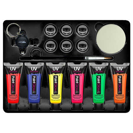 Zestaw Farby świecące w UV NEON PaintGlow 6 x 13ml
