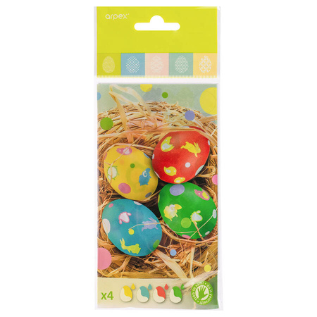 Barwniki do jajek wielkanocnych 4 kolory z naklejkami