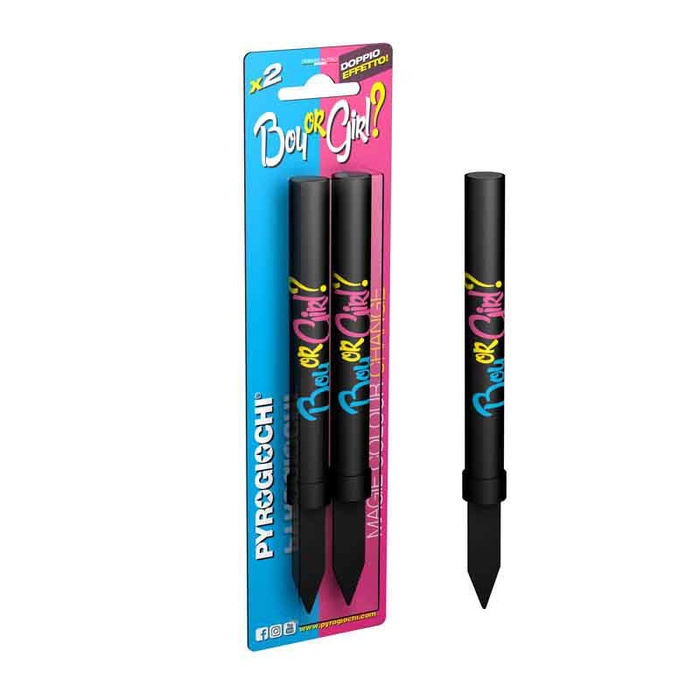 Fontanna tortowa Boy or Girl? zmieniająca kolor - niebieska 12 cm 2 szt.