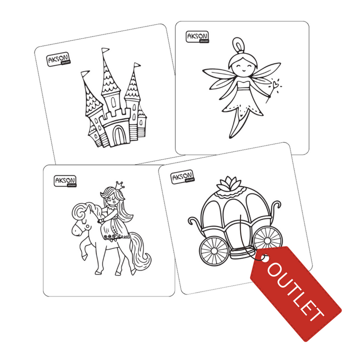 Karty do zabaw WRÓŻKI zestaw do kolorowania - OUTLET - dwustronny nadruk 10 szt. kart