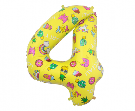 BALON foliowy CYFRA obrazki Dla Dziecka 78 cm