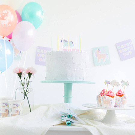 Świeczki urodzinowe na tort Zestaw JEDNOROŻEC 11 szt.