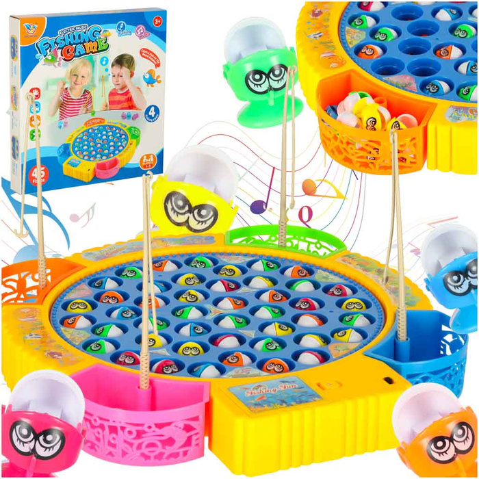 Gra zręcznościowa rodzinna rybki łowienie 45 rybek + 4 wędki