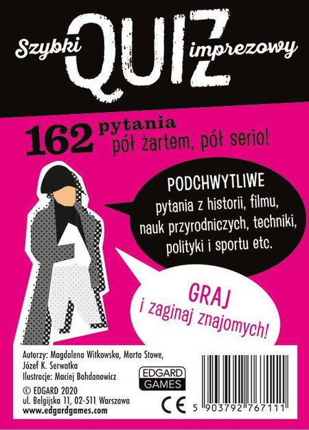 WIEDZA OGÓLNA KIESZONKOWIEC QUIZOWY GRA LOGICZNA, KARTY