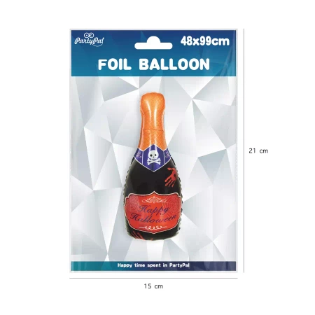 Butelka trucizna Happy Halloween balon foliowy 99 cm