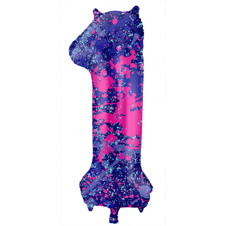 BALON foliowy CYFRA 86 cm Paint Splash