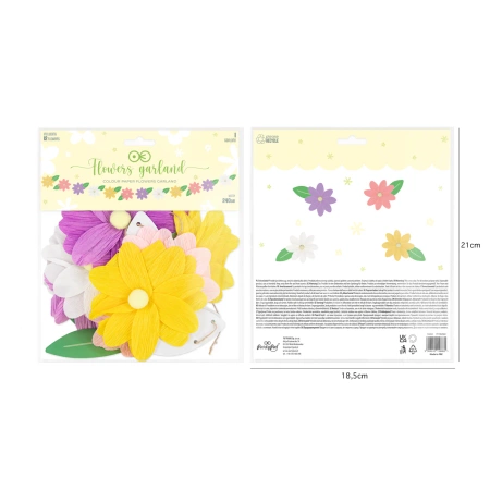 Girlanda Baner Kolorowe Kwiatki 240 cm