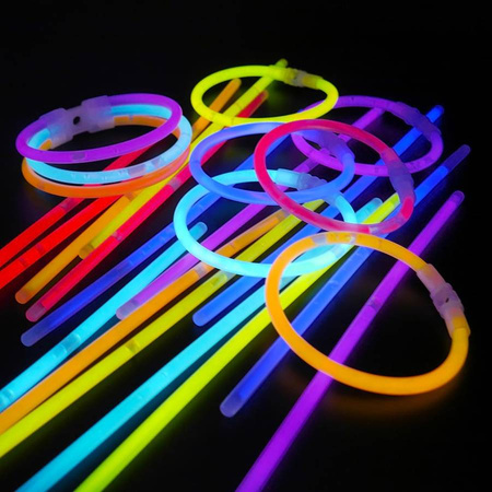 Bransoletki łamane świecące FLUO (Glow Stick) MIX 100 szt.