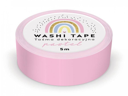 Taśma dekoracyjna samoprzylepna brokatowa Glitter Pastel mix wzorów 5m 1 szt.