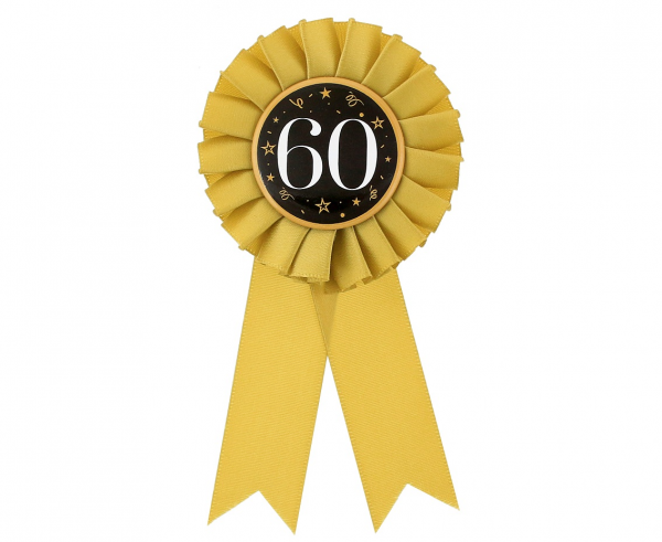 Kotylion Order 60 URODZINY złoto-czarny