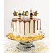 Zestaw świeczek na tort 40 urodziny złote 6 szt.