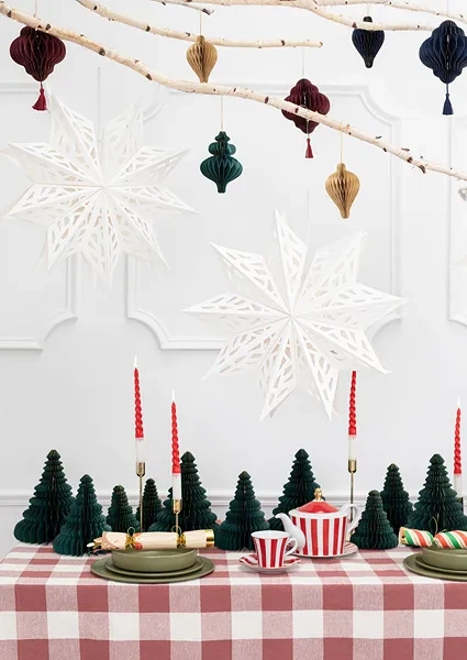 Gwiazda papierowa do zawieszenia Biała 50 cm