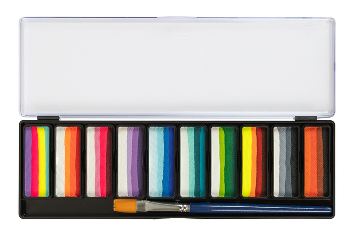 Paletka farb do twarzy Splitcake Basic Lines by Lyudmyla Kotova 10x10g + pędzel