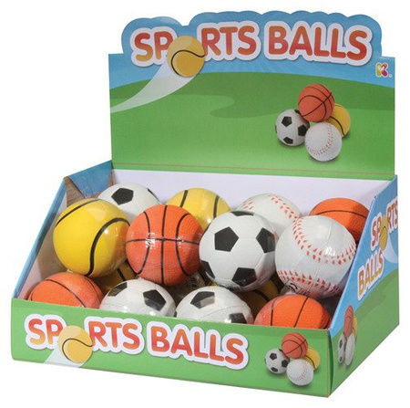 Miękka, sprężysta piłka sportowa piankowa 6 cm 1 sztuka