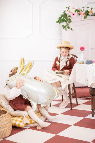 ZAJĄC króliczek biały balon foliowy 67x88 cm