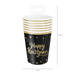 Kubeczki papierowe Happy New Year Sylwester 220ml 6 szt.
