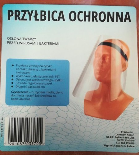 PRZYŁBICA OCHRONNA DLA DOROSŁYCH
