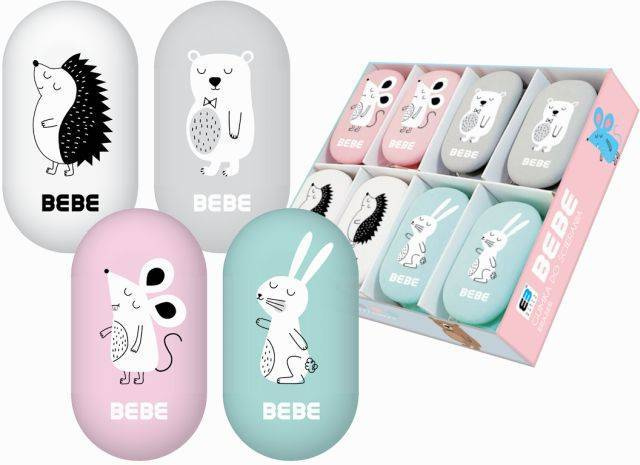 Gumka do mazania ścierania pastelowa BEBE