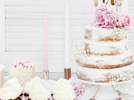 Świeca stożkowa matowa biała świeczki 10 szt.