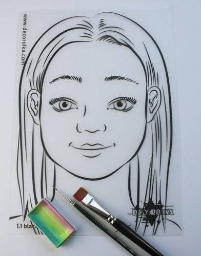 Mata treningowa do malowania twarzy A4 1.1 black